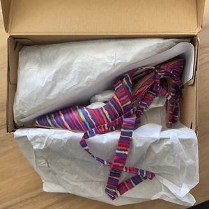 Rainbow Lace Up Pumps